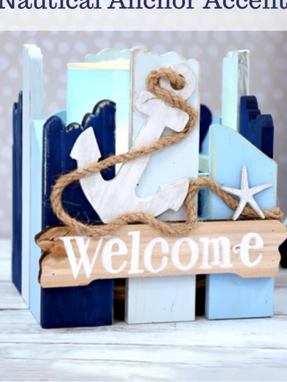 Nautical Anchor 'Welcome' Pink Zebra Shade